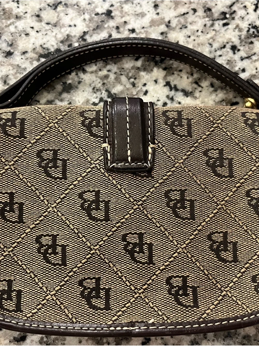 Dooney & Bourke Tan/Brown Signature Canvas Wristlet